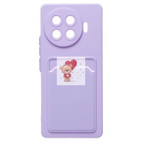 Чехол-накладка для Tecno Spark 20 Pro+ (светло-фиолетовый) - SC337 с картхолдером