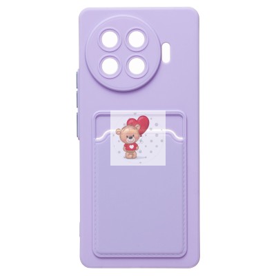 Чехол-накладка для Tecno Spark 20 Pro+ (светло-фиолетовый) - SC337 с картхолдером Чехол-накладка для Tecno Spark 20 Pro+ (светло-фиолетовый) - SC337 с картхолдером