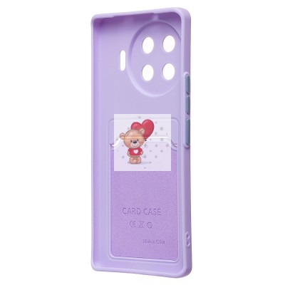 Чехол-накладка для Tecno Spark 20 Pro+ (светло-фиолетовый) - SC337 с картхолдером