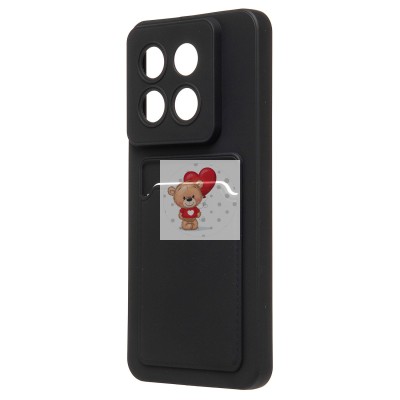 Чехол-накладка для Xiaomi 14 Pro (черный) - SC337 с картхолдером Чехол-накладка для Xiaomi 14 Pro (черный) - SC337 с картхолдером