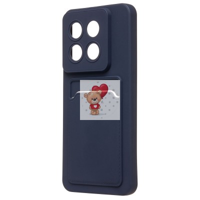 Чехол-накладка для Xiaomi 14 Pro (темно-синий) - SC337 с картхолдером Чехол-накладка для Xiaomi 14 Pro (темно-синий) - SC337 с картхолдером