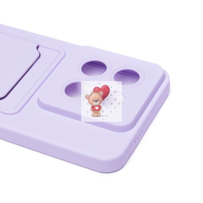 Чехол-накладка для Xiaomi 14 Pro (светло-фиолетовый) - SC337 с картхолдером