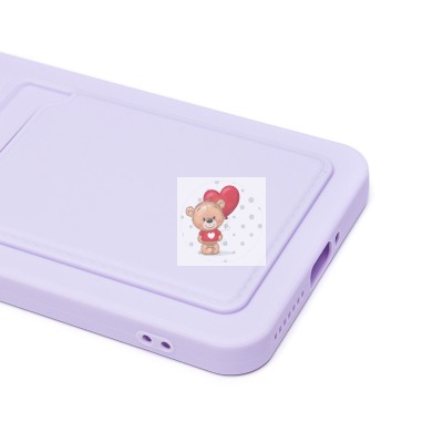 Чехол-накладка для Xiaomi 14 Pro (светло-фиолетовый) - SC337 с картхолдером