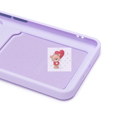 Чехол-накладка для Xiaomi 14 Pro (светло-фиолетовый) - SC337 с картхолдером