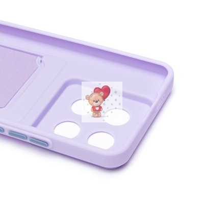 Чехол-накладка для Xiaomi 14 Pro (светло-фиолетовый) - SC337 с картхолдером