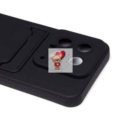 Чехол-накладка для Xiaomi 14 (черный) - SC337 с картхолдером