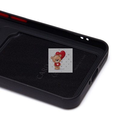 Чехол-накладка для Xiaomi 14 (черный) - SC337 с картхолдером