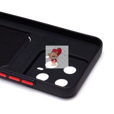 Чехол-накладка для Xiaomi 14 (черный) - SC337 с картхолдером