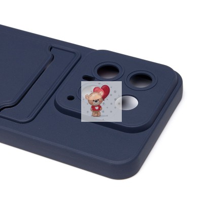 Чехол-накладка для Xiaomi 14 (темно-синий) - SC337 с картхолдером