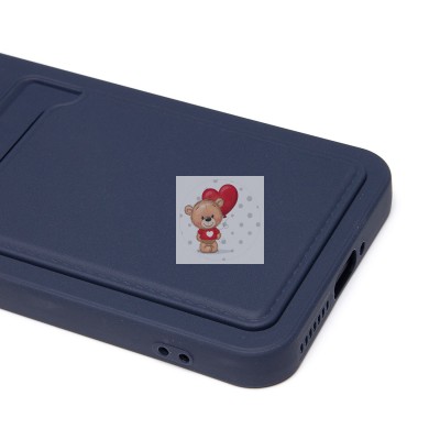 Чехол-накладка для Xiaomi 14 (темно-синий) - SC337 с картхолдером