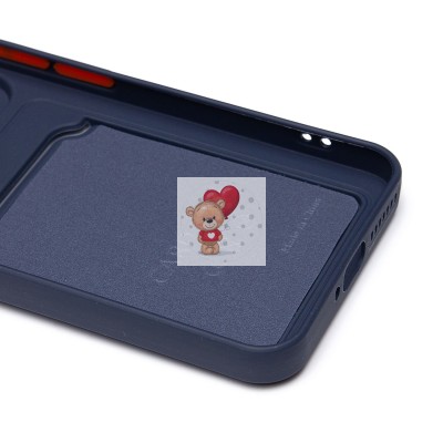 Чехол-накладка для Xiaomi 14 (темно-синий) - SC337 с картхолдером