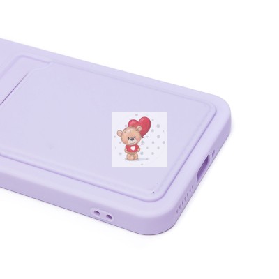 Чехол-накладка для Xiaomi 14 (светло-фиолетовый) - SC337 с картхолдером