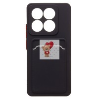 Чехол-накладка для Xiaomi 14T Pro (черный) - SC337 с картхолдером