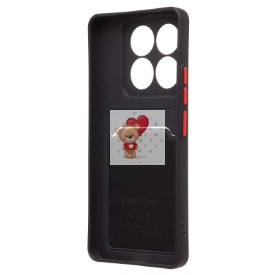 Чехол-накладка для Xiaomi 14T Pro (черный) - SC337 с картхолдером