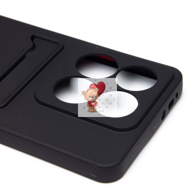 Чехол-накладка для Xiaomi 14T Pro (черный) - SC337 с картхолдером