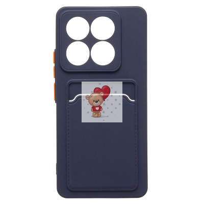 Чехол-накладка для Xiaomi 14T Pro (темно-синий) - SC337 с картхолдером Чехол-накладка для Xiaomi 14T Pro (темно-синий) - SC337 с картхолдером