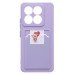 Чехол-накладка для Xiaomi 14T Pro (светло-фиолетовый) - SC337 с картхолдером