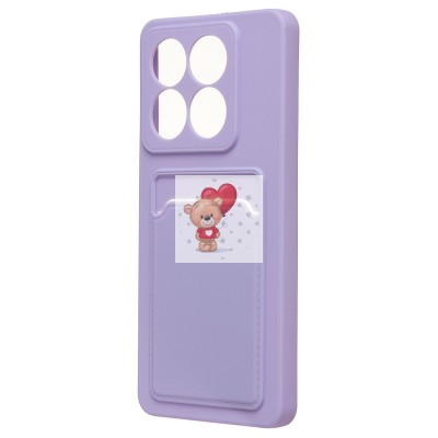 Чехол-накладка для Xiaomi 14T Pro (светло-фиолетовый) - SC337 с картхолдером Чехол-накладка для Xiaomi 14T Pro (светло-фиолетовый) - SC337 с картхолдером