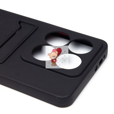 Чехол-накладка для Xiaomi 14T (черный) - SC337 с картхолдером