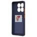 Чехол-накладка для Xiaomi 14T (темно-синий) - SC337 с картхолдером