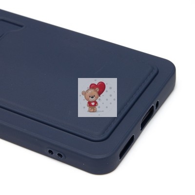 Чехол-накладка для Xiaomi 14T (темно-синий) - SC337 с картхолдером