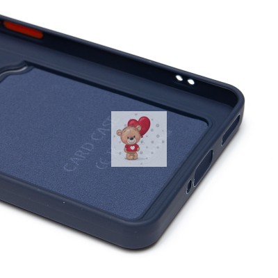 Чехол-накладка для Xiaomi 14T (темно-синий) - SC337 с картхолдером