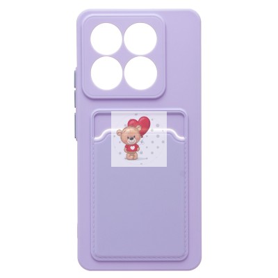 Чехол-накладка для Xiaomi 14T (светло-фиолетовый) - SC337 с картхолдером Чехол-накладка для Xiaomi 14T (светло-фиолетовый) - SC337 с картхолдером