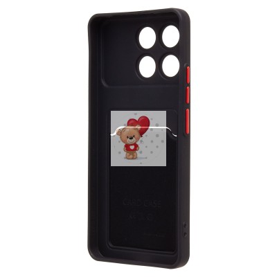 Чехол-накладка для Xiaomi Poco F6 Pro (черный) - SC337 с картхолдером Чехол-накладка для Xiaomi Poco F6 Pro (черный) - SC337 с картхолдером