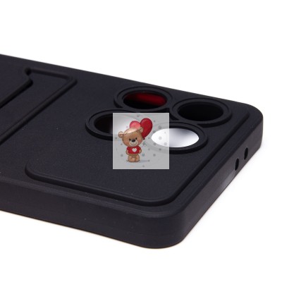 Чехол-накладка для Xiaomi Poco F6 Pro (черный) - SC337 с картхолдером Чехол-накладка для Xiaomi Poco F6 Pro (черный) - SC337 с картхолдером