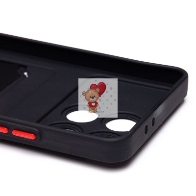 Чехол-накладка для Xiaomi Poco F6 Pro (черный) - SC337 с картхолдером Чехол-накладка для Xiaomi Poco F6 Pro (черный) - SC337 с картхолдером