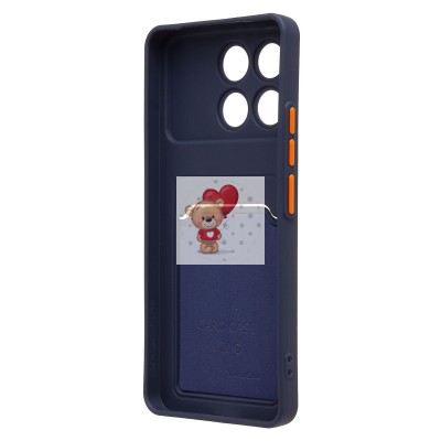 Чехол-накладка для Xiaomi Poco F6 Pro (темно-синий) - SC337 с картхолдером Чехол-накладка для Xiaomi Poco F6 Pro (темно-синий) - SC337 с картхолдером