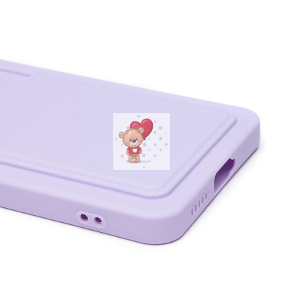 Чехол-накладка для Xiaomi Poco F6 (светло-фиолетовый) - SC337 с картхолдером