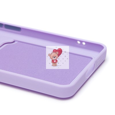 Чехол-накладка для Xiaomi Poco F6 (светло-фиолетовый) - SC337 с картхолдером