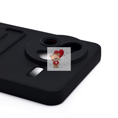 Чехол-накладка для Xiaomi Poco F7 Pro (черный) - SC337 с картхолдером