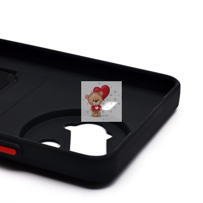 Чехол-накладка для Xiaomi Poco F7 Pro (черный) - SC337 с картхолдером