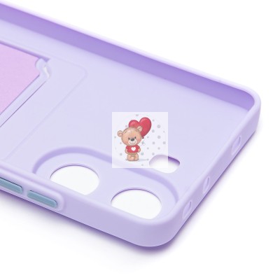 Чехол-накладка для Xiaomi Poco X7 Pro (светло-фиолетовый) - SC337 с картхолдером