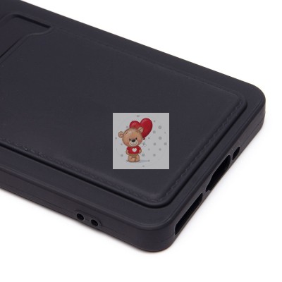 Чехол-накладка для Xiaomi Poco X7 (черный) - SC337 с картхолдером