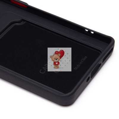 Чехол-накладка для Xiaomi Poco X7 (черный) - SC337 с картхолдером