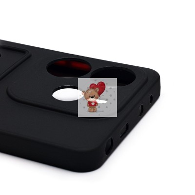 Чехол-накладка для Xiaomi Redmi Note 14 4G (черный) - SC337 с картхолдером