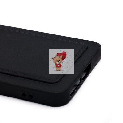 Чехол-накладка для Xiaomi Redmi Note 14 4G (черный) - SC337 с картхолдером