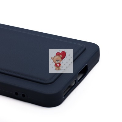 Чехол-накладка для Xiaomi Redmi Note 14 4G (темно-синий) - SC337 с картхолдером