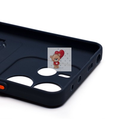 Чехол-накладка для Xiaomi Redmi Note 14 4G (темно-синий) - SC337 с картхолдером