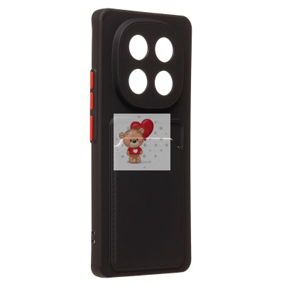 Чехол-накладка для Xiaomi Redmi Note 14 Pro 4G (черный) - SC337 с картхолдером