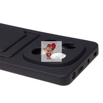 Чехол-накладка для Xiaomi Redmi Note 14 Pro 4G (черный) - SC337 с картхолдером