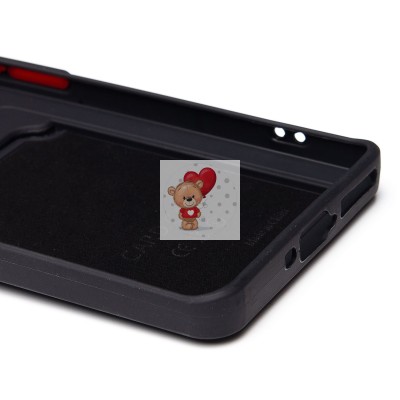 Чехол-накладка для Xiaomi Redmi Note 14 Pro 4G (черный) - SC337 с картхолдером