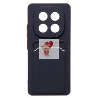 Чехол-накладка для Xiaomi Redmi Note 14 Pro 4G (темно-синий) - SC337 с картхолдером