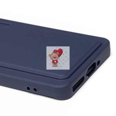 Чехол-накладка для Xiaomi Redmi Note 14 Pro 4G (темно-синий) - SC337 с картхолдером