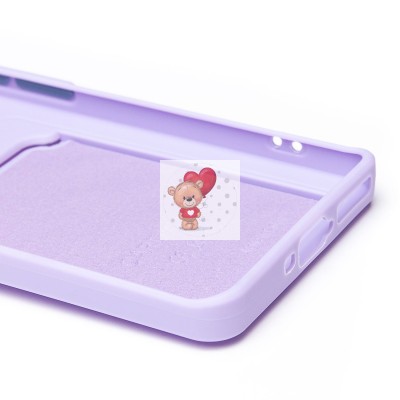 Чехол-накладка для Xiaomi Redmi Note 14 Pro 4G (светло-фиолетовый) - SC337 с картхолдером