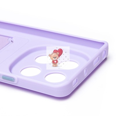 Чехол-накладка для Xiaomi Redmi Note 14 Pro 4G (светло-фиолетовый) - SC337 с картхолдером