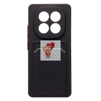 Чехол-накладка для Xiaomi Redmi Note 14 Pro 5G Global (черный) - SC337 с картхолдером